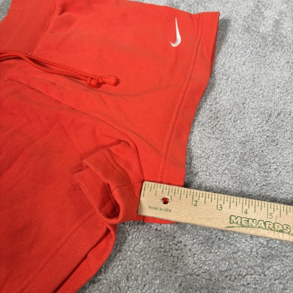 Nike Sportswear Sweat Shorts Womens XS Orange Fleece Phoenix High Waisted Loose